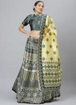 Tussar Silk Multi Colour Navratri Wear Printed Lehenga Choli